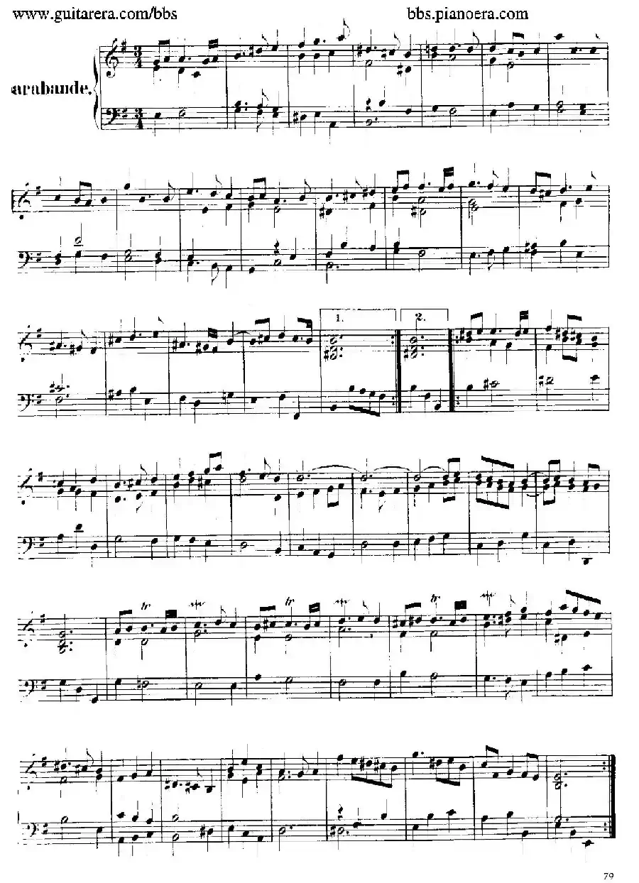 Suite No.4 in e Minor HWV 429(e小调第四组曲)