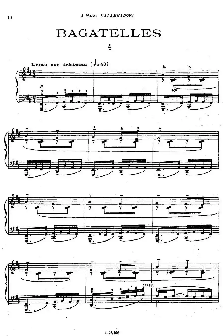Tcherepnin - 10 Bagatelles Op.5(齐尔品-10首小品·4)