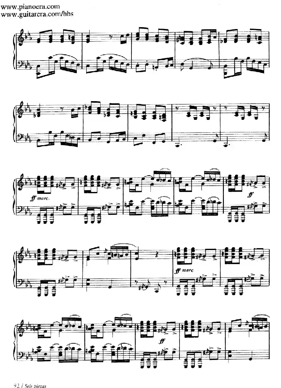 Six Pieces on Spanish Folksongs H.125(6首西班牙民谣小品·5. 东方进行曲 Marcha oriental)