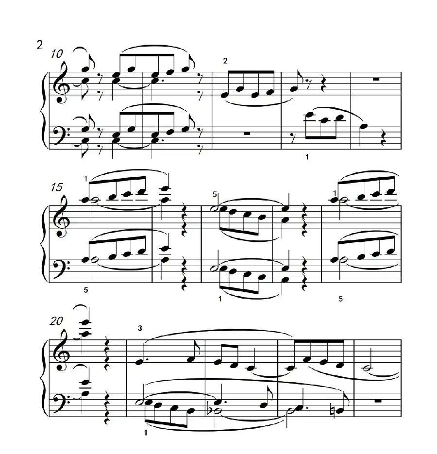 匈牙利歌曲 b(巴托克 小宇宙 钢琴教程 3)