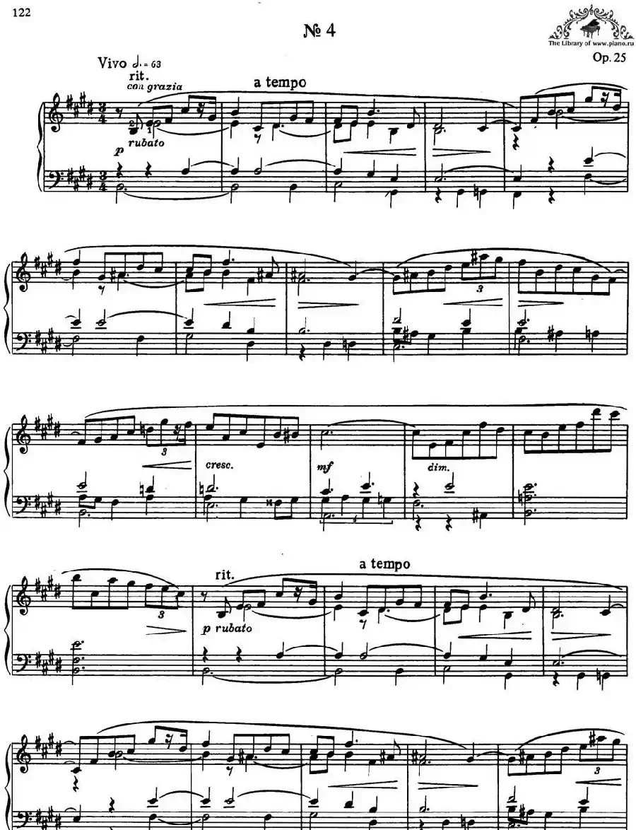 9首玛祖卡舞曲 Op.25(No.4)
