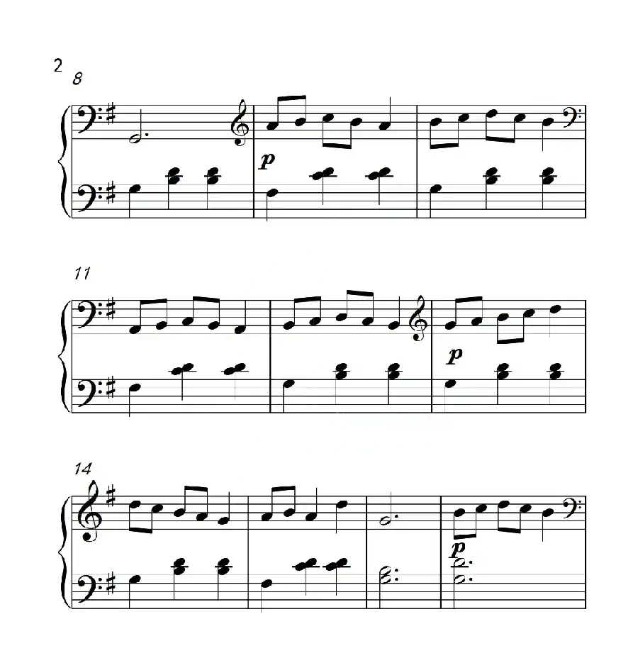 第一级B组 青蛙大合唱(中国音乐学院钢琴考级作品1~6级)
