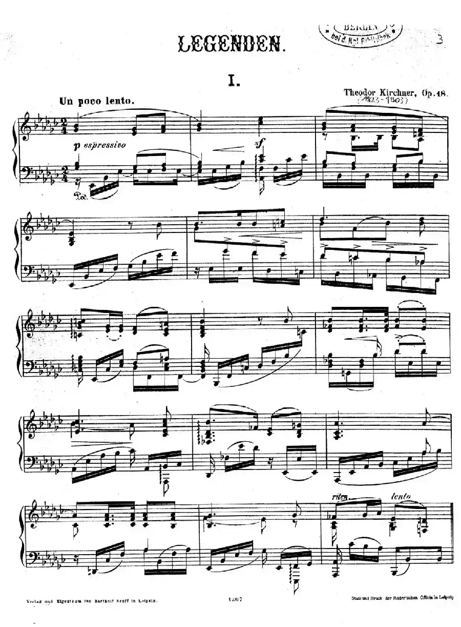 Legenden Op.18(9首传奇·Ⅰ)