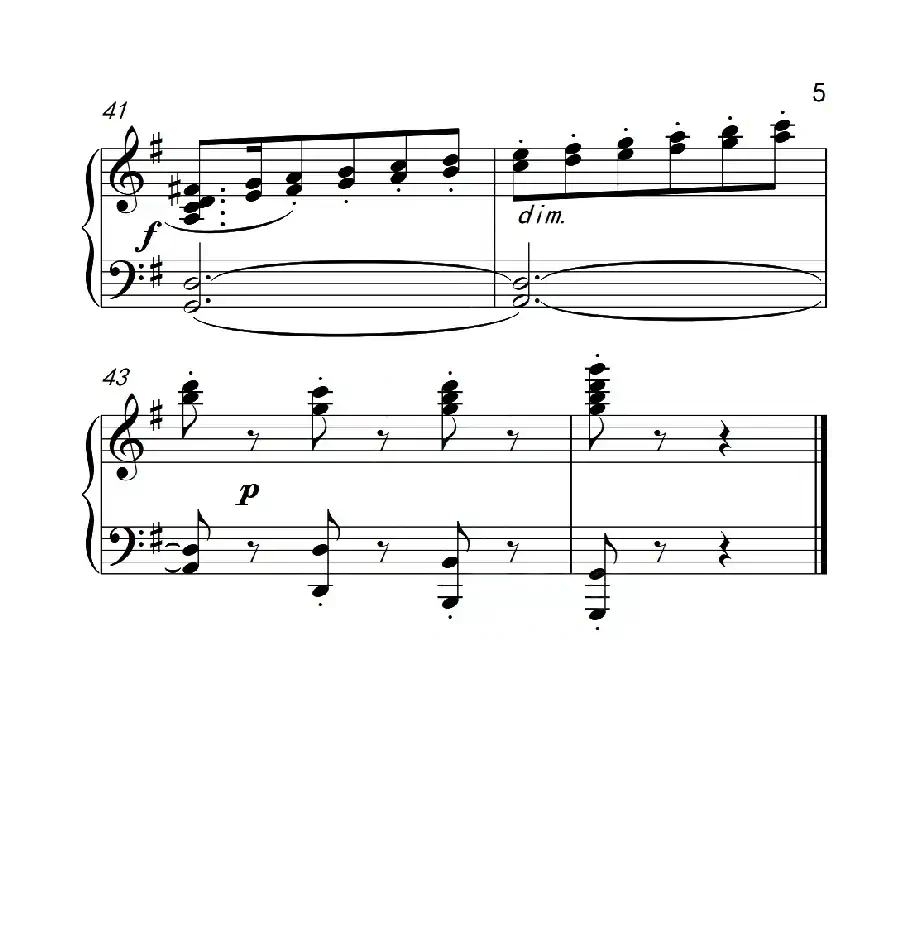第四级 儿童短曲(中国音乐学院钢琴考级作品1~6级)