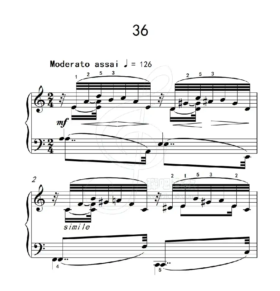 练习曲 36(克拉莫钢琴练习曲60首)