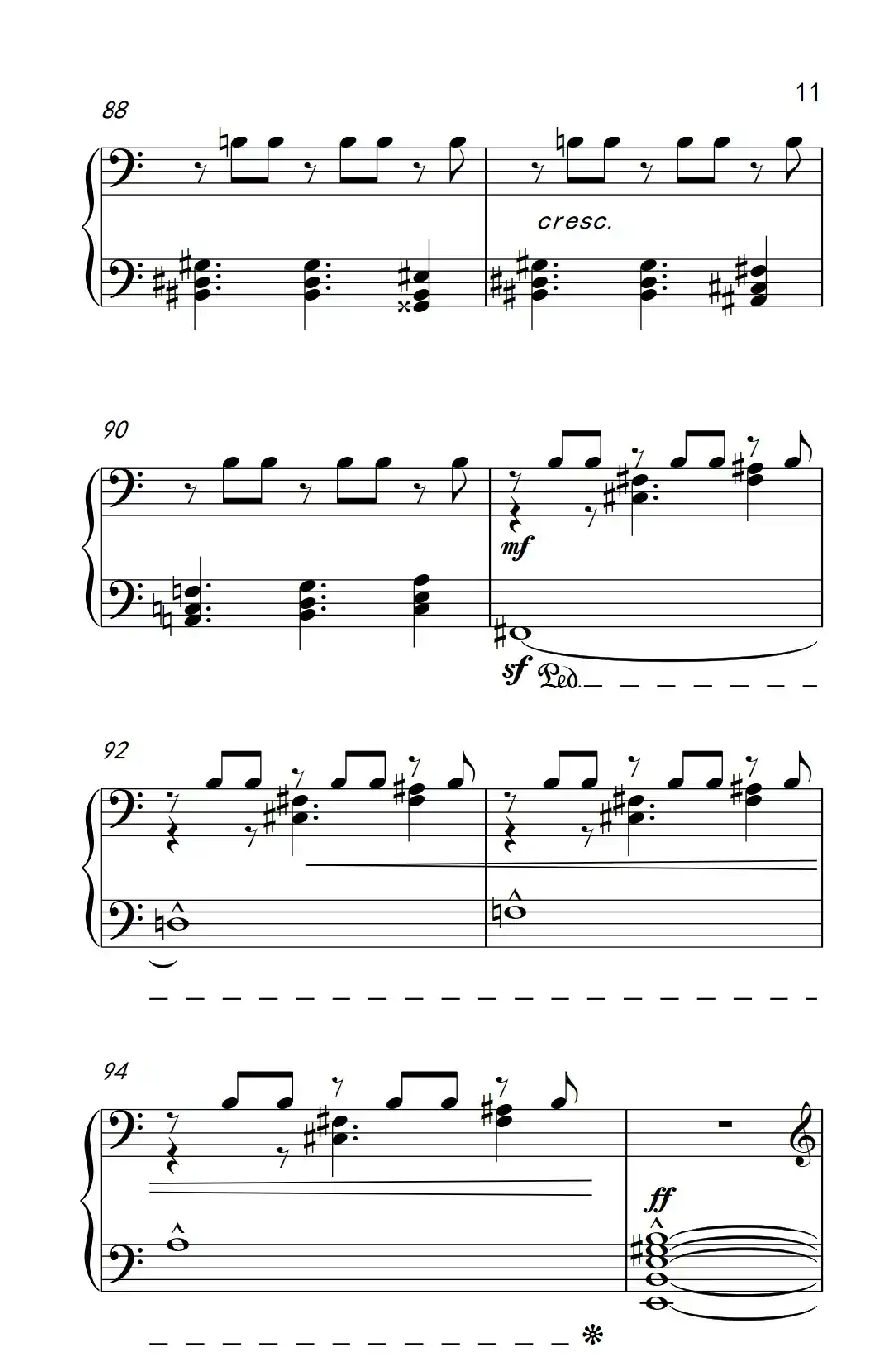 六首保加利亚节奏舞曲 第六首(巴托克 小宇宙 钢琴教程 6)
