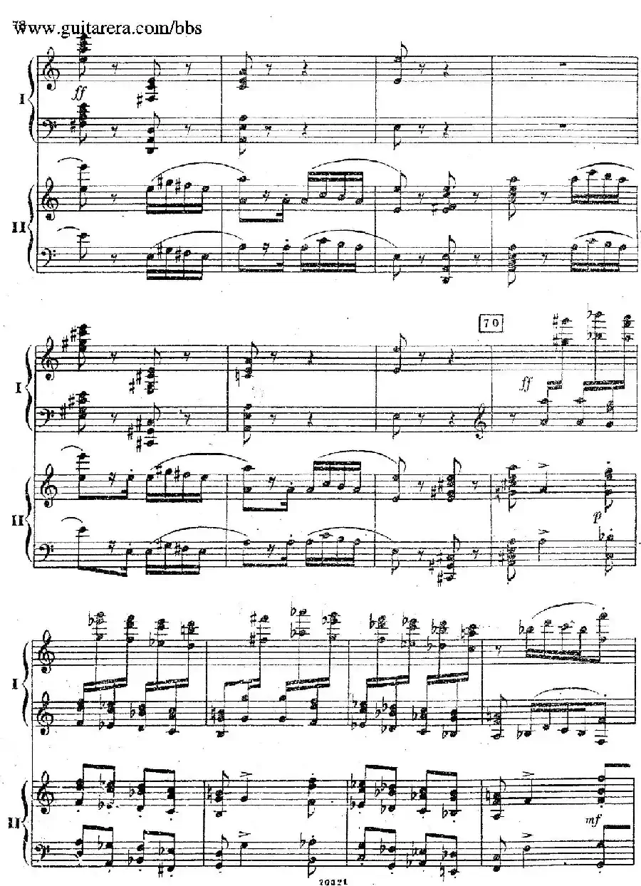 Rhapsody On A Theme Of Paganini Op.43(帕格尼尼主题狂想曲·双钢琴)(P61——87)