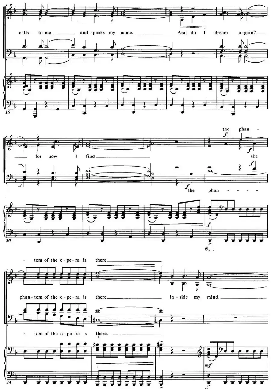 Choral Suite from The Phantom of the Opera(4 THE PHANTOM OF THE OPERA、四重奏)