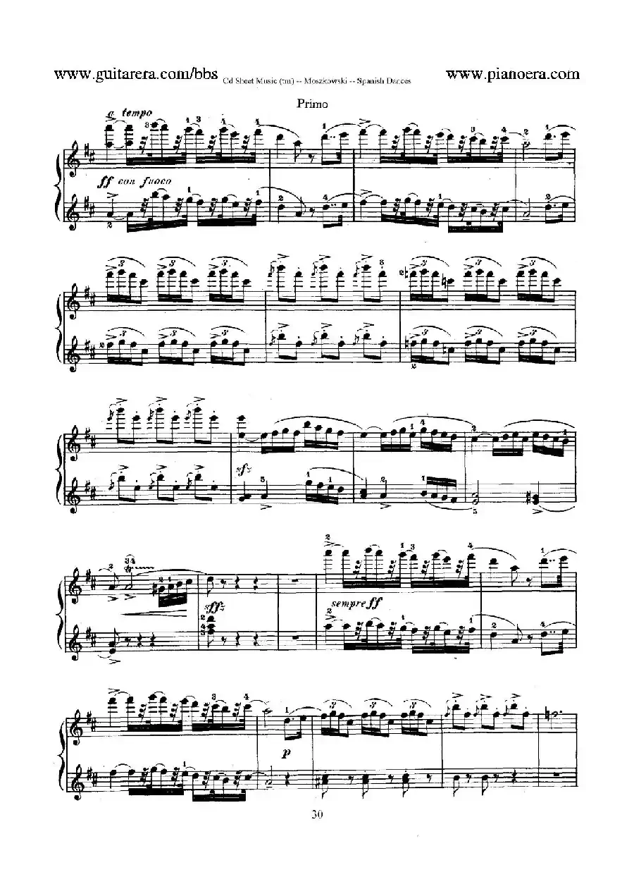 Spanish Dances Op.12(西班牙舞曲·四手联弹版)