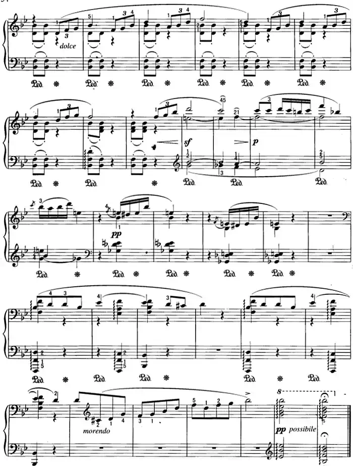 不可不弹的世界钢琴名曲:如歌的行板