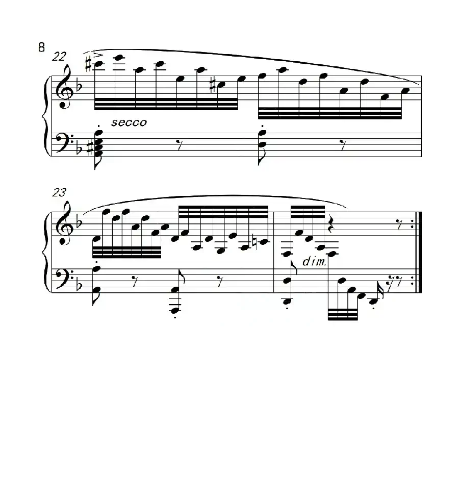 第六级 练习曲(中国音乐学院钢琴考级作品1~6级)