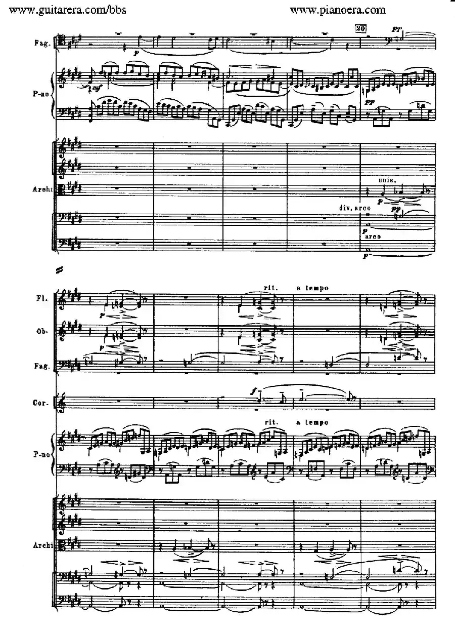 c小调第二钢琴协奏曲 Op.18(第二乐章总谱)