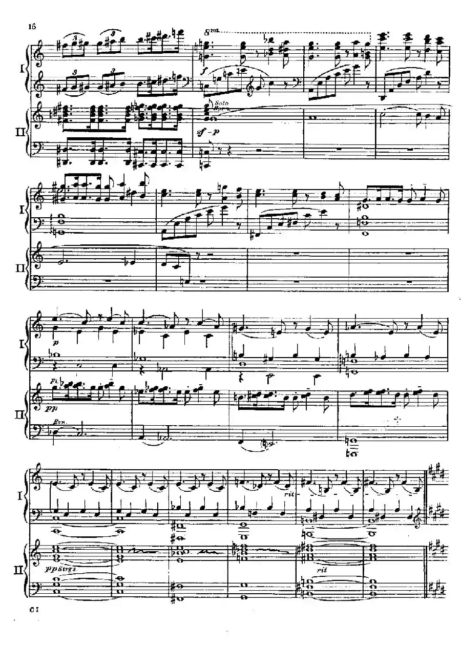 F大调爵士钢琴协奏曲(美版双钢琴原谱 P11—20)