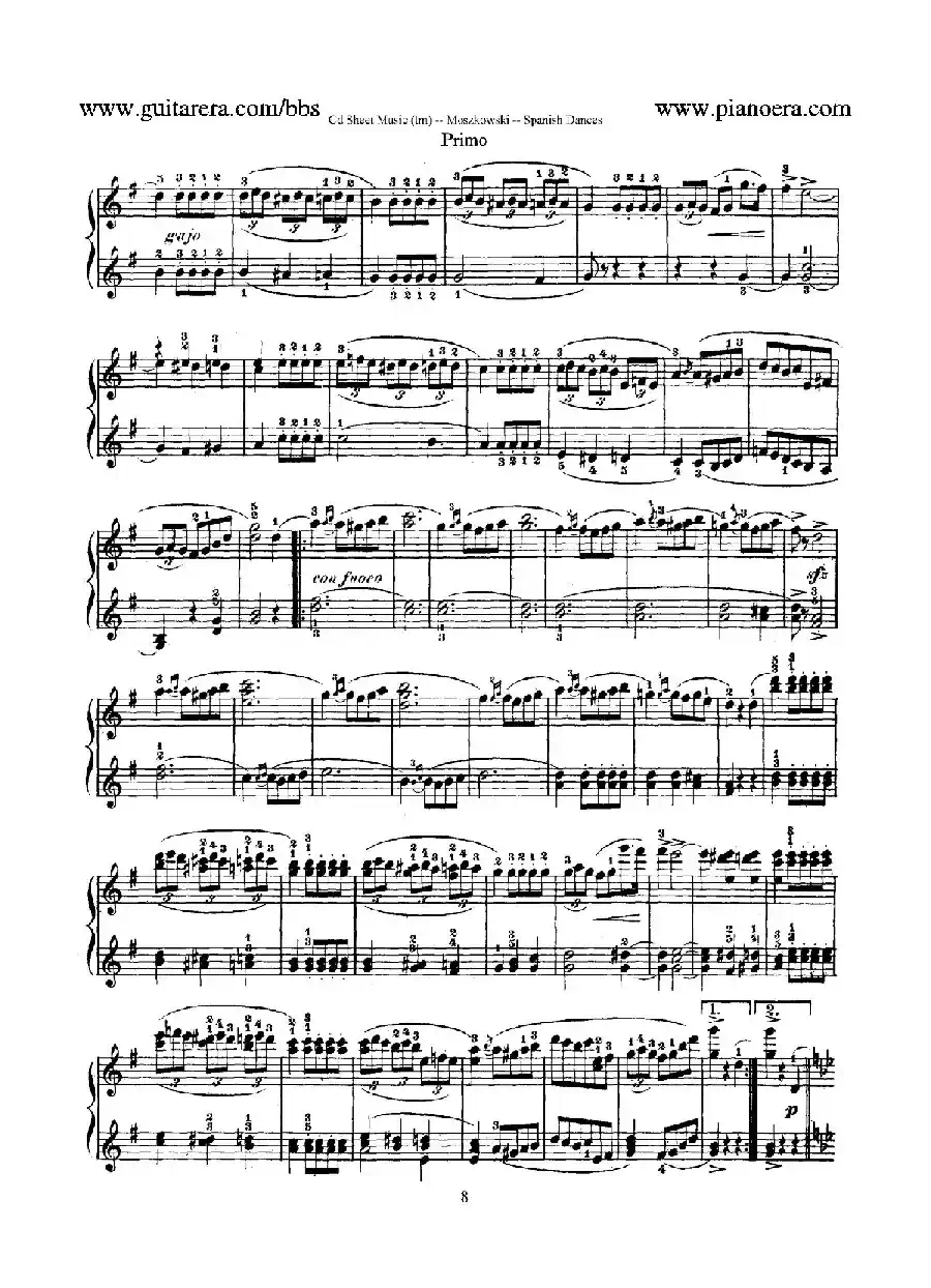 Spanish Dances Op.12(西班牙舞曲·四手联弹版)