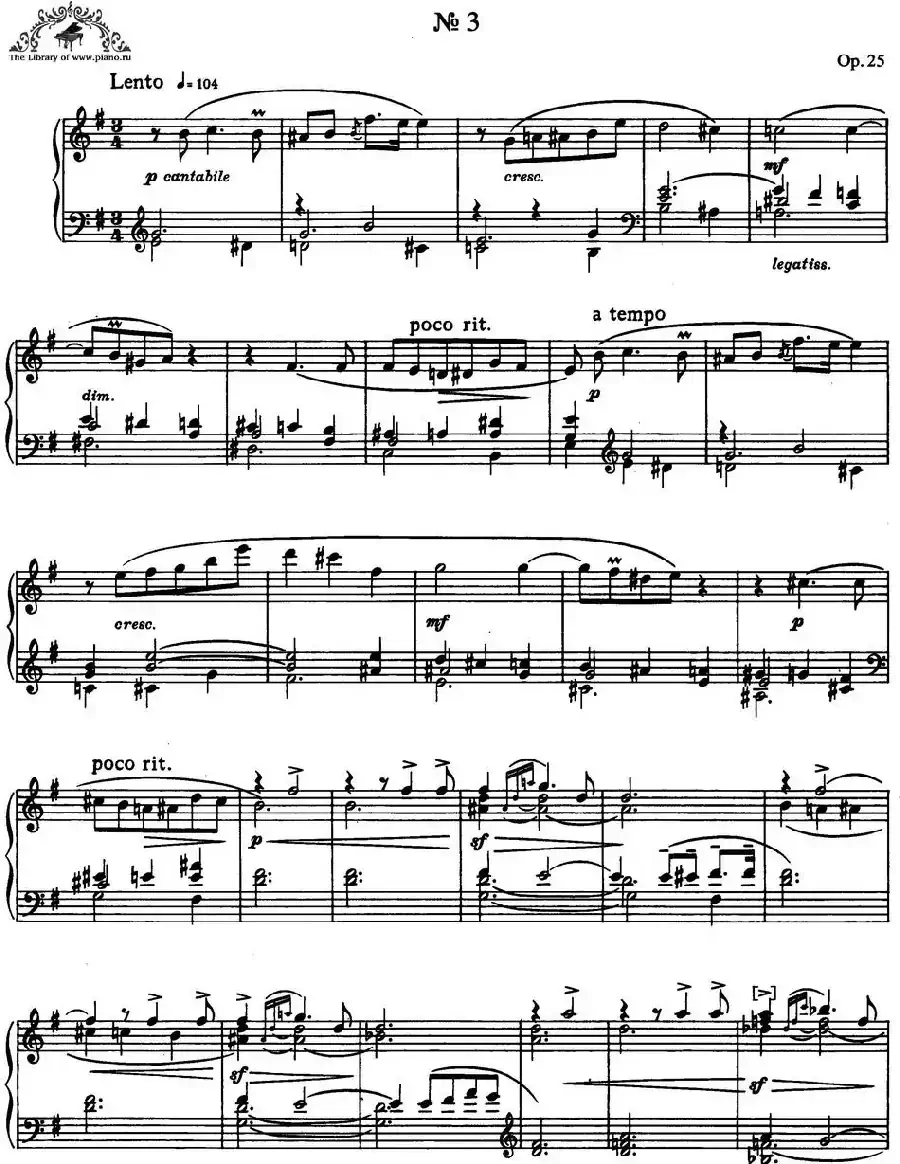 9首玛祖卡舞曲 Op.25(No.3)