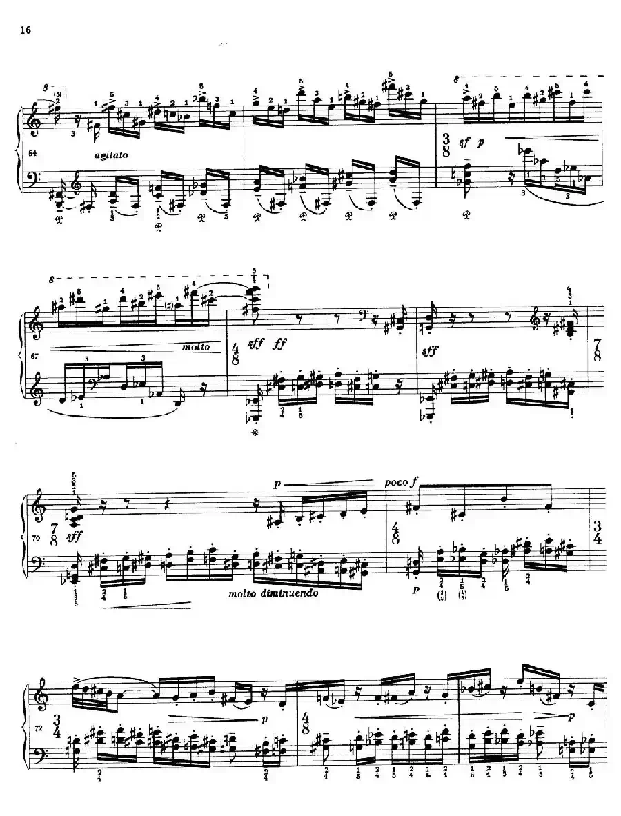 Two Studies(2首练习曲 2. 不过分的快板)