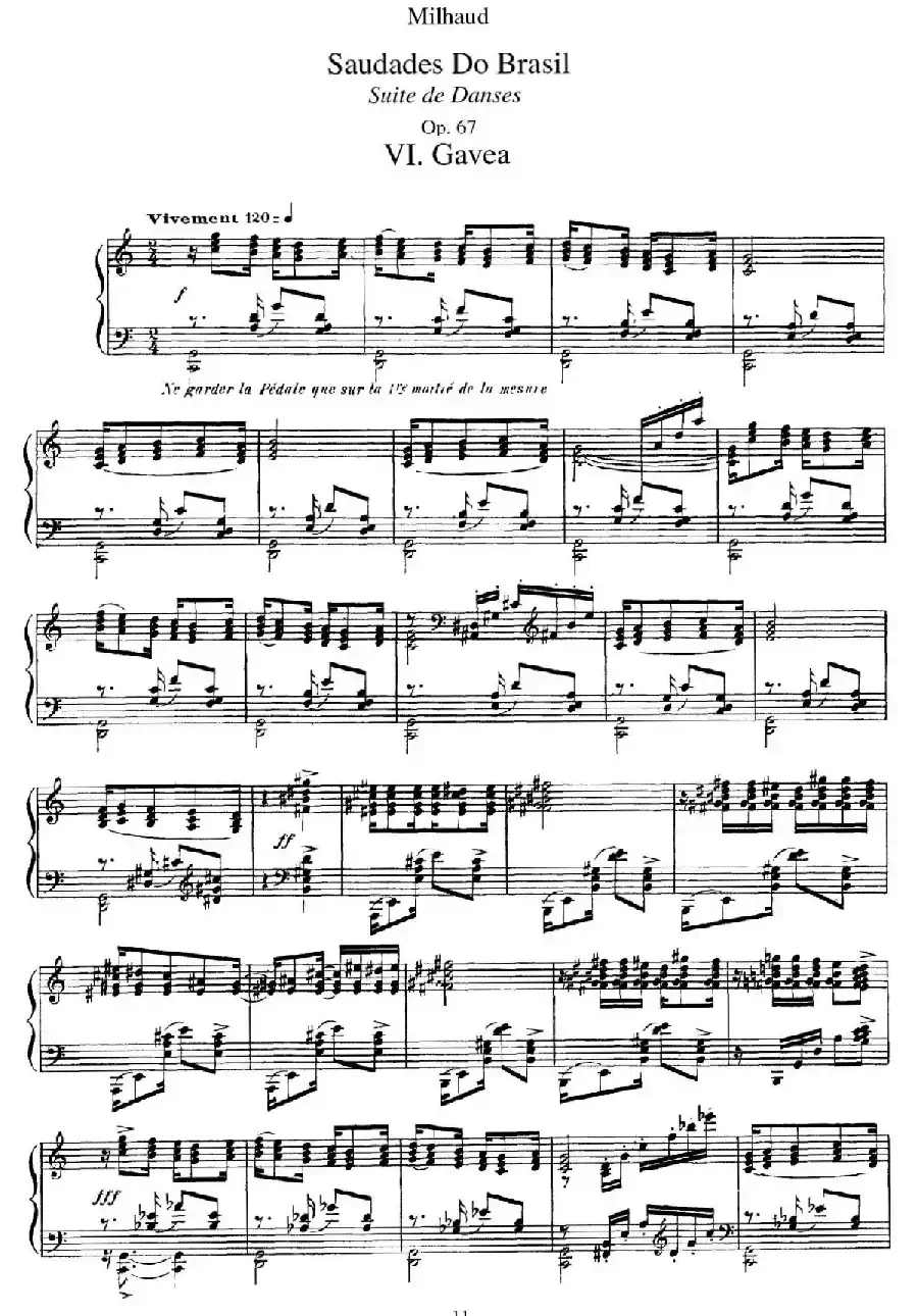 Saudados do Brasil Op.67(巴西回忆·Ⅵ)