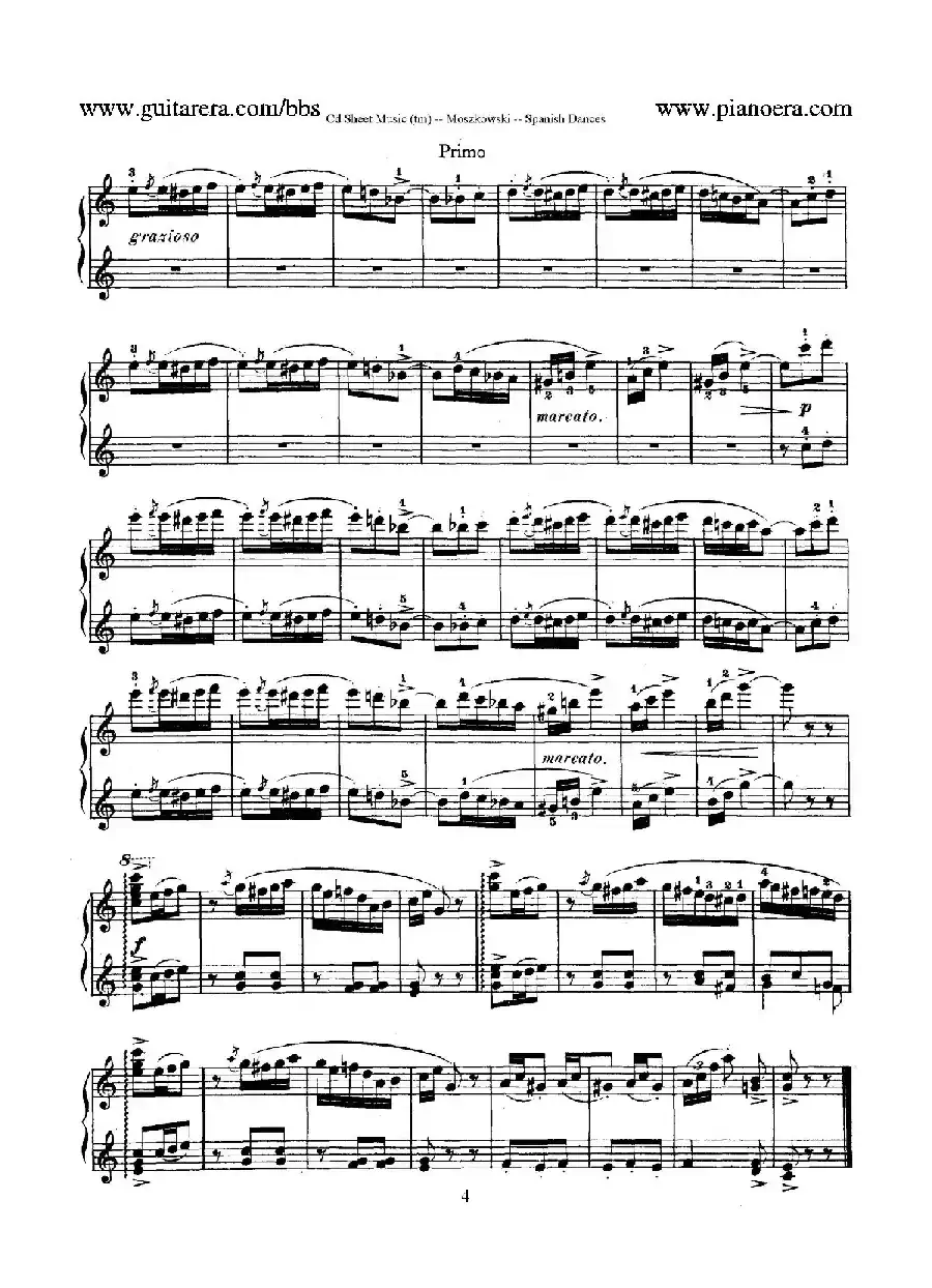 Spanish Dances Op.12(西班牙舞曲·四手联弹版)