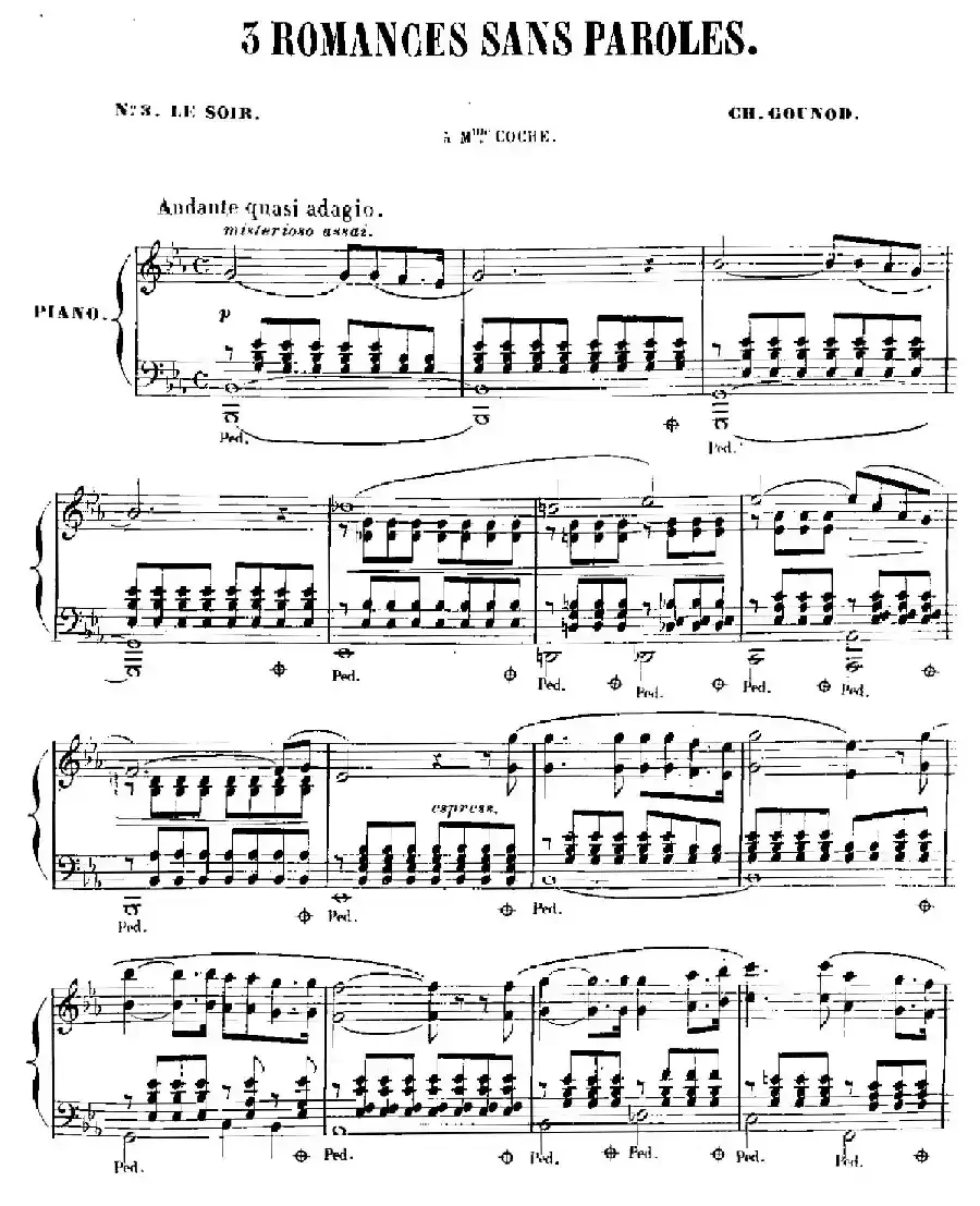3 Romances Sans Paroles(3首无词浪漫曲·3. 夜晚)
