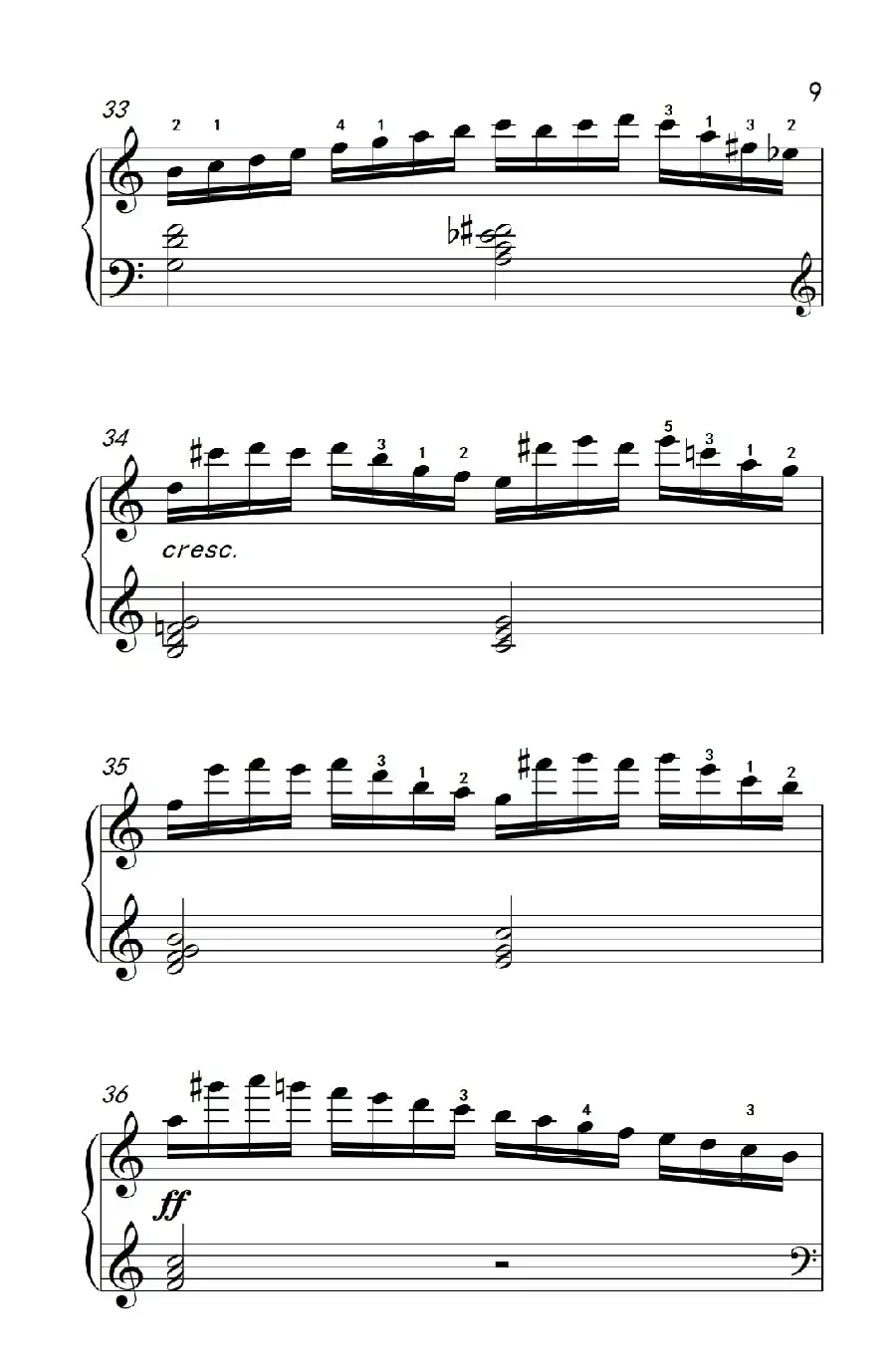 莫什科夫斯基 钢琴练习曲(第五首)
