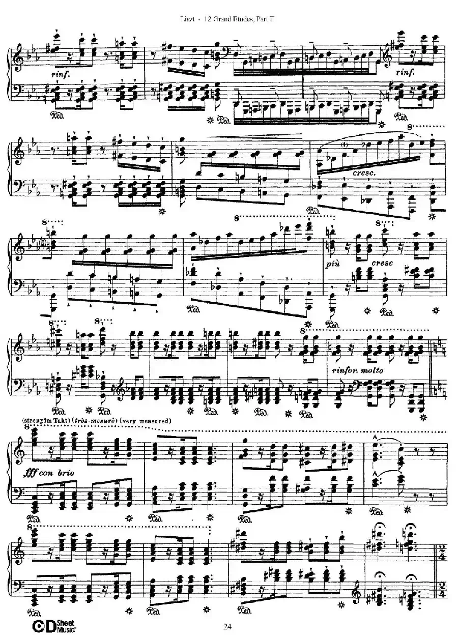 12 Grand Etudes S.137(12首华丽的练习曲·8)