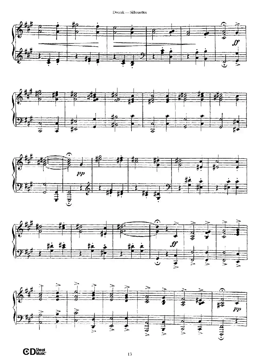 12 Silhouettes Op.8(12首剪影·5)