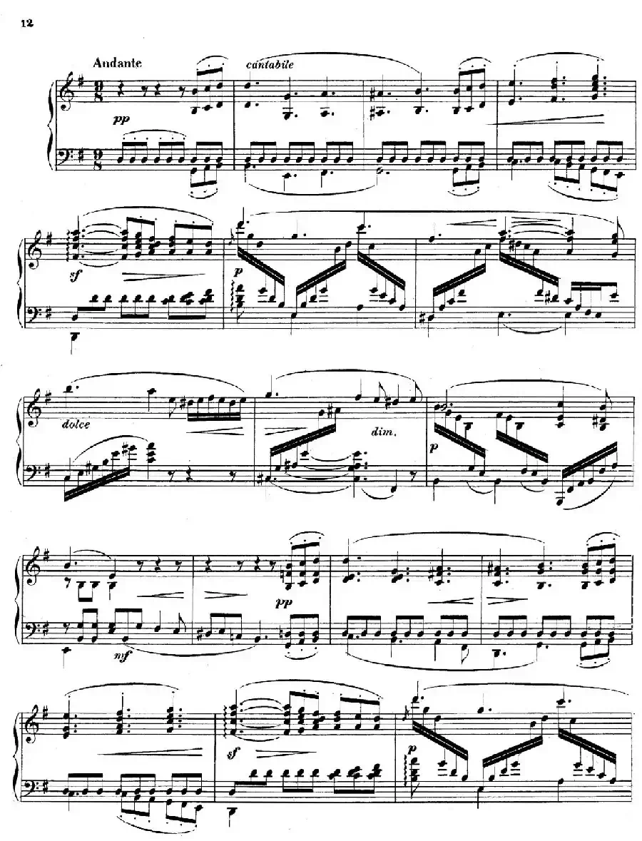 Piano Sonata in e Minor Op.28(e小调钢琴奏鸣曲)