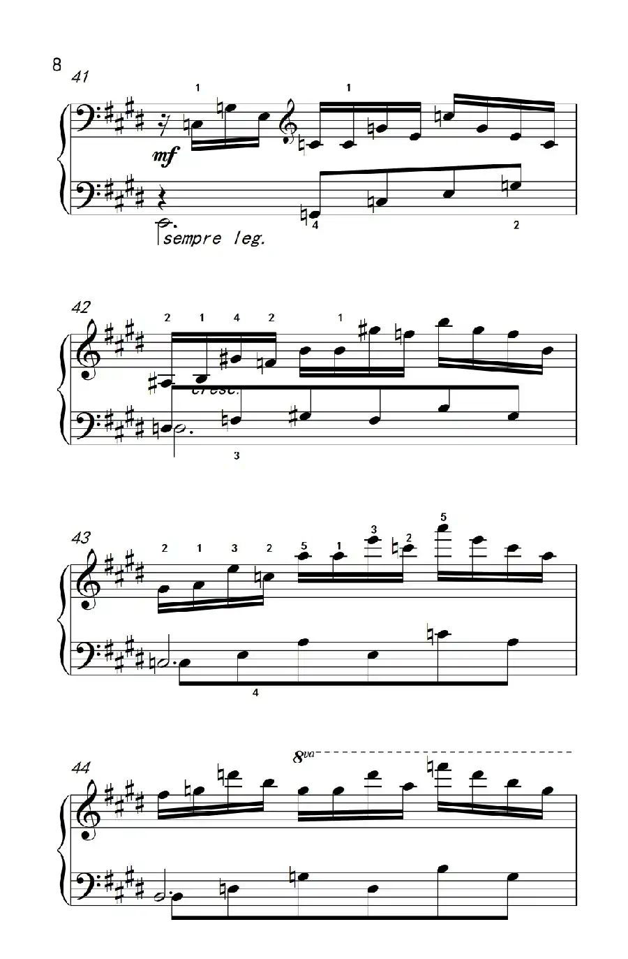 莫什科夫斯基 钢琴练习曲(第一首)