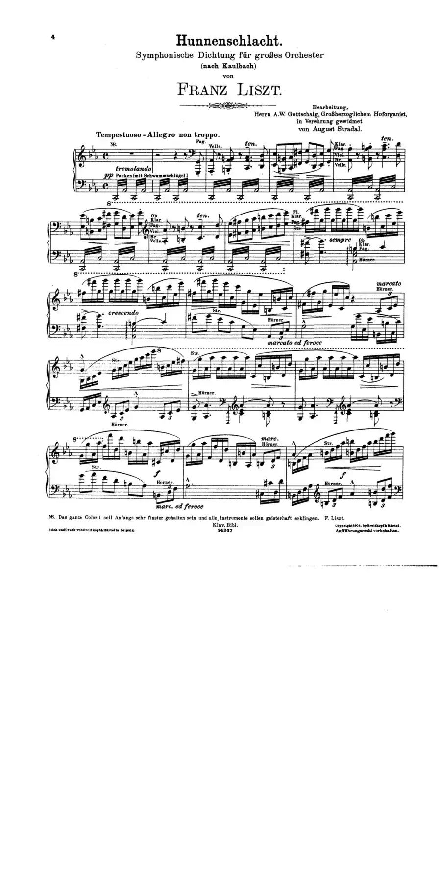 Die Hunnenschlacht S·105 - Solo Piano(匈奴之战·钢琴独奏版)