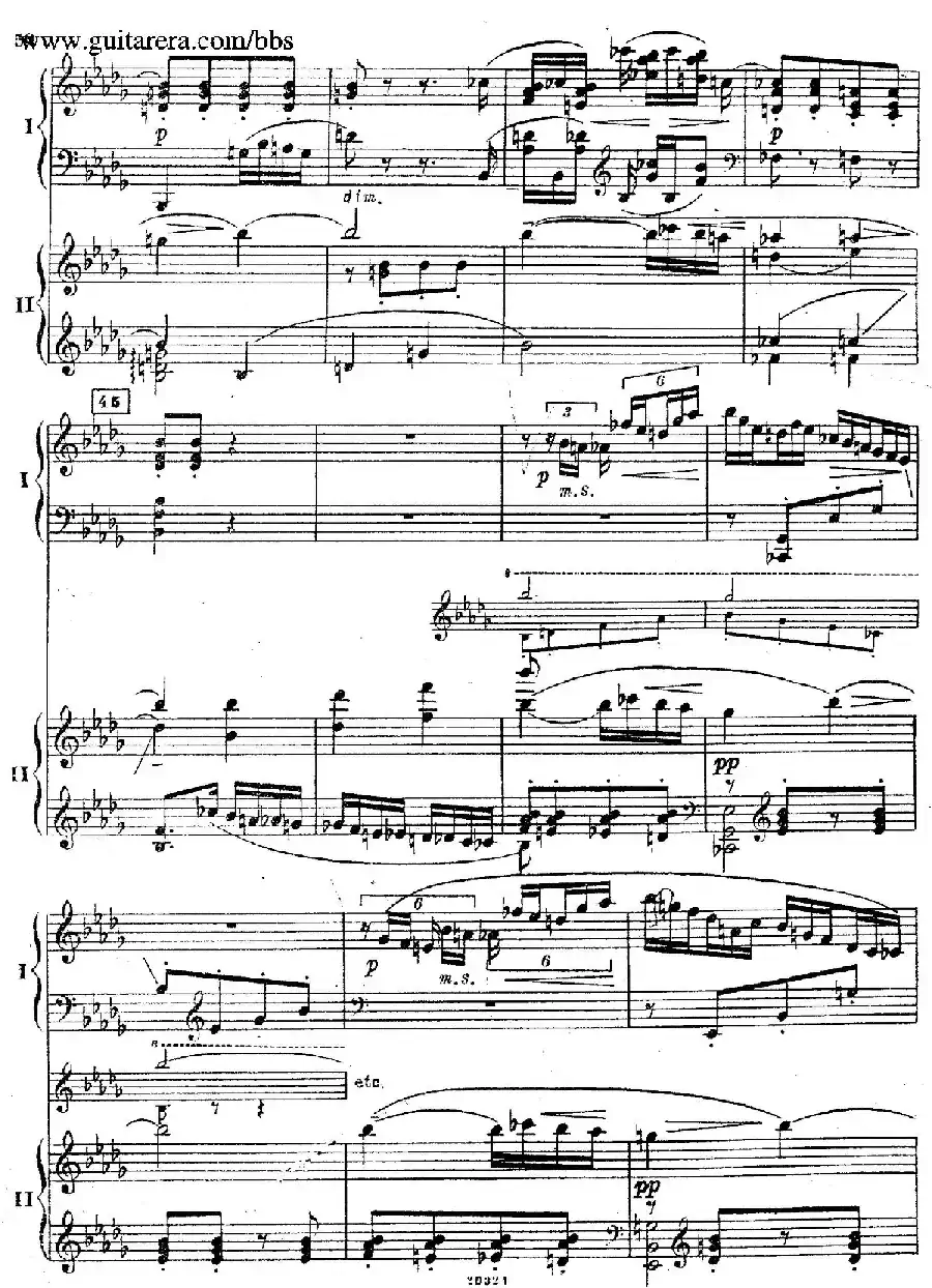Rhapsody On A Theme Of Paganini Op.43(帕格尼尼主题狂想曲·双钢琴)(P41——60)