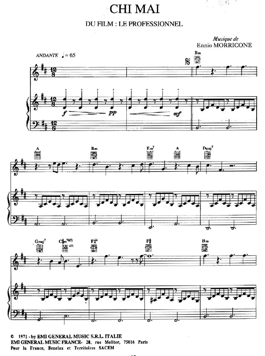 电影配乐大师莫瑞康最佳20首钢琴谱(Best of Ennio Morricone·5)