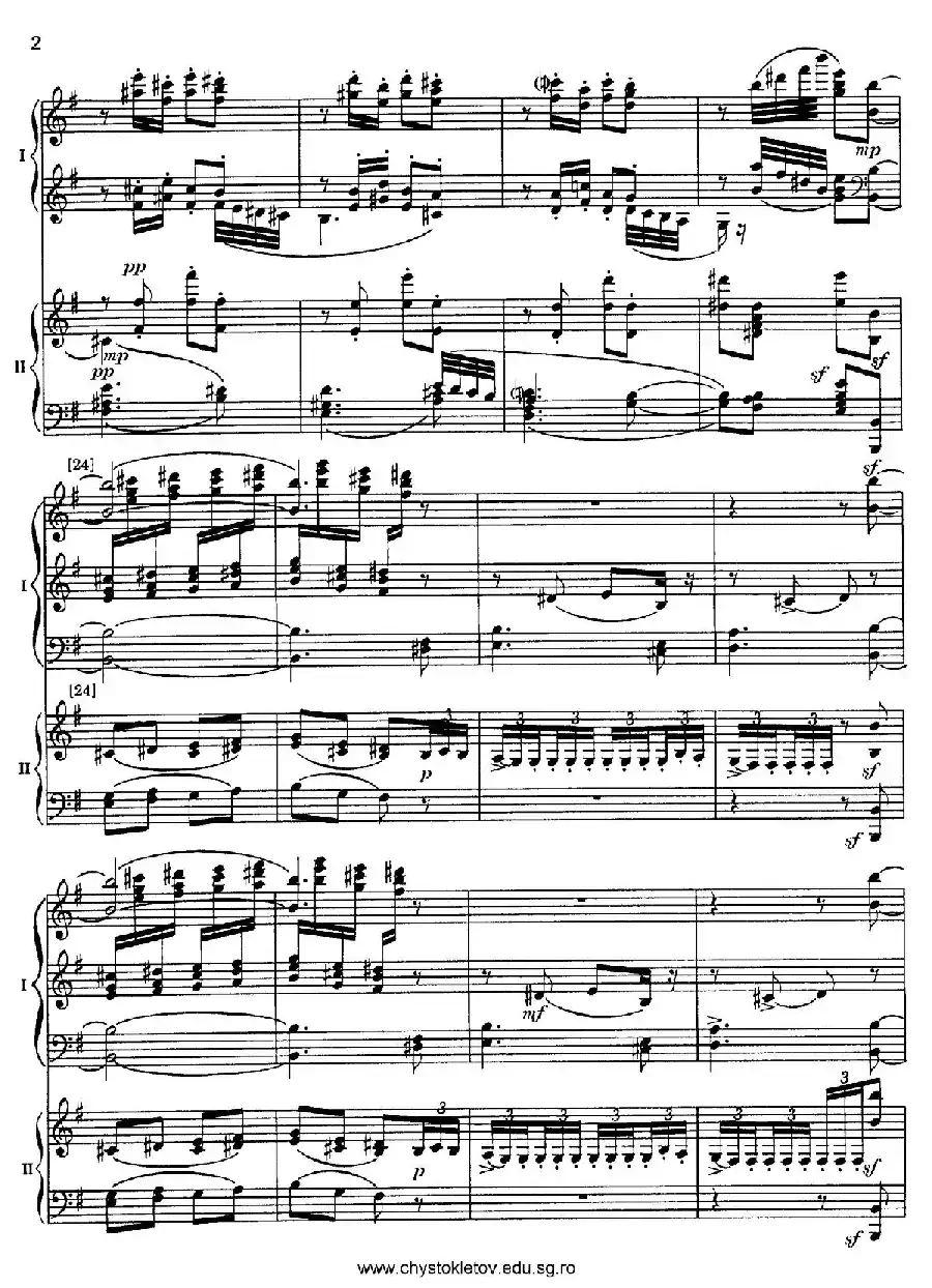 Nutcracker Op.71 芭蕾舞剧《胡桃夹子》(改编双钢琴版·第三部分)