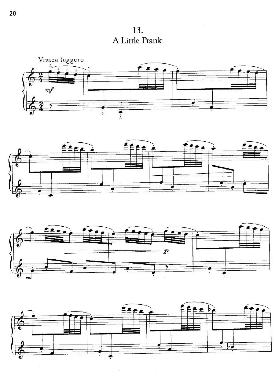 Thirty Pieces For Children Op.27(30首儿童钢琴曲 11—15)