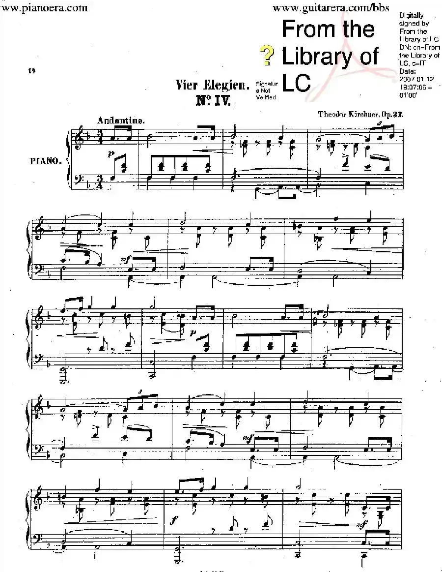 Vier Elegien Op.37(4首悲歌·4)
