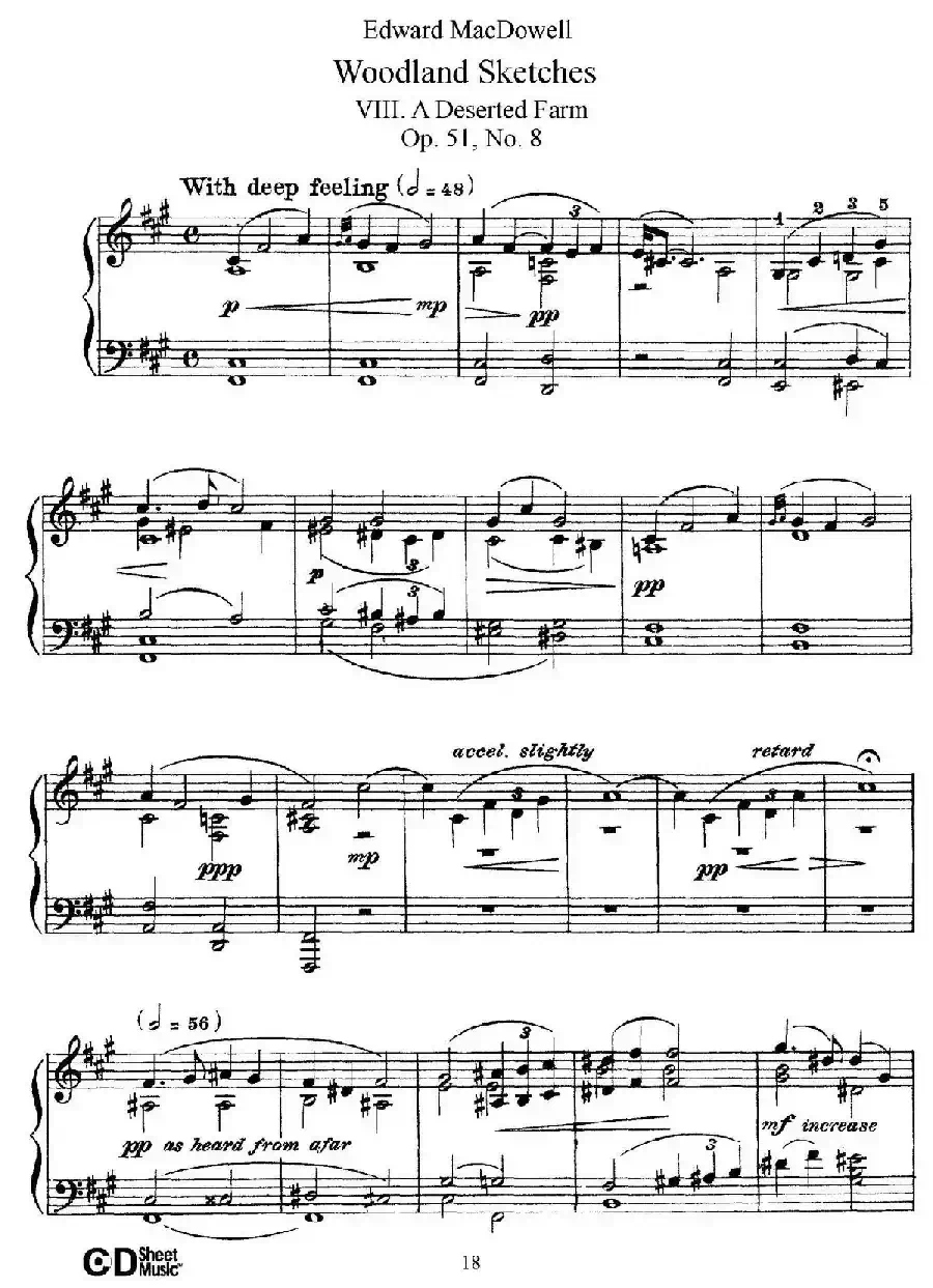 Woodland Sketches Op.51(森林素描·8)