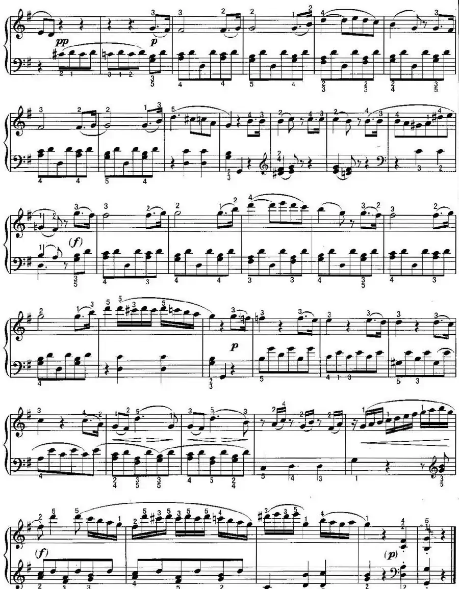 不可不弹的世界钢琴名曲:奏鸣曲(G大调)