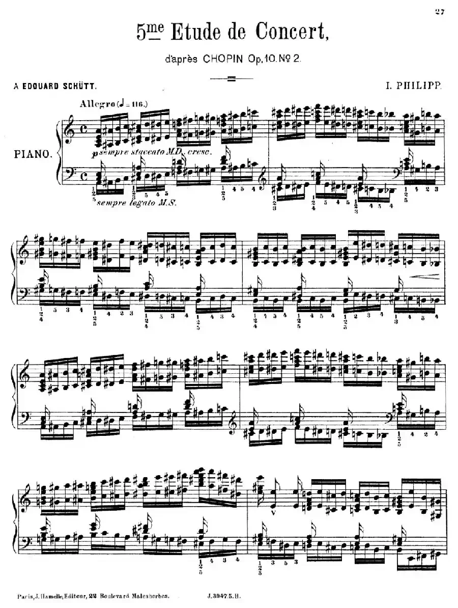 6 Etudes de Concert(6首音乐会练习曲·5)