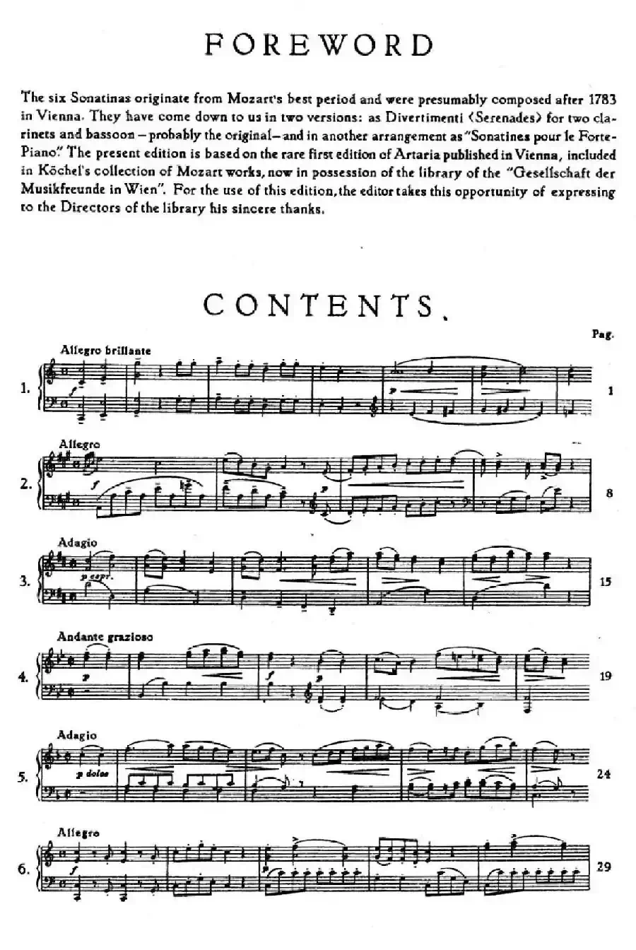 6 Viennese Sonatinas K.439b(6首维也纳小奏鸣曲·Ⅰ)