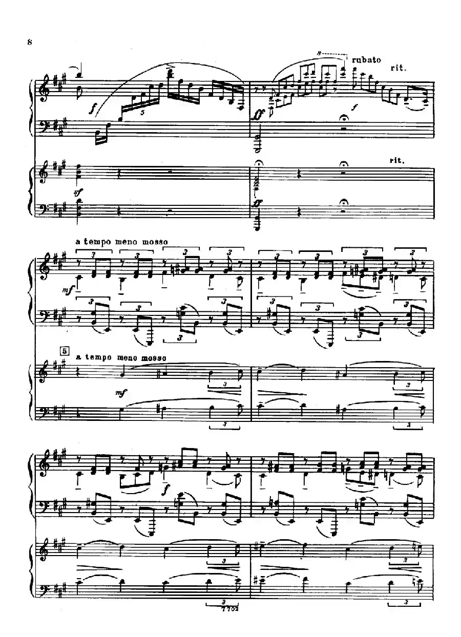 升f小调第一钢琴协奏曲 Op.1(双钢琴版)