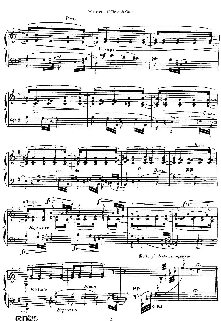 Dix Pièces de Genre Op.10(10首个性小品·Ⅴ)