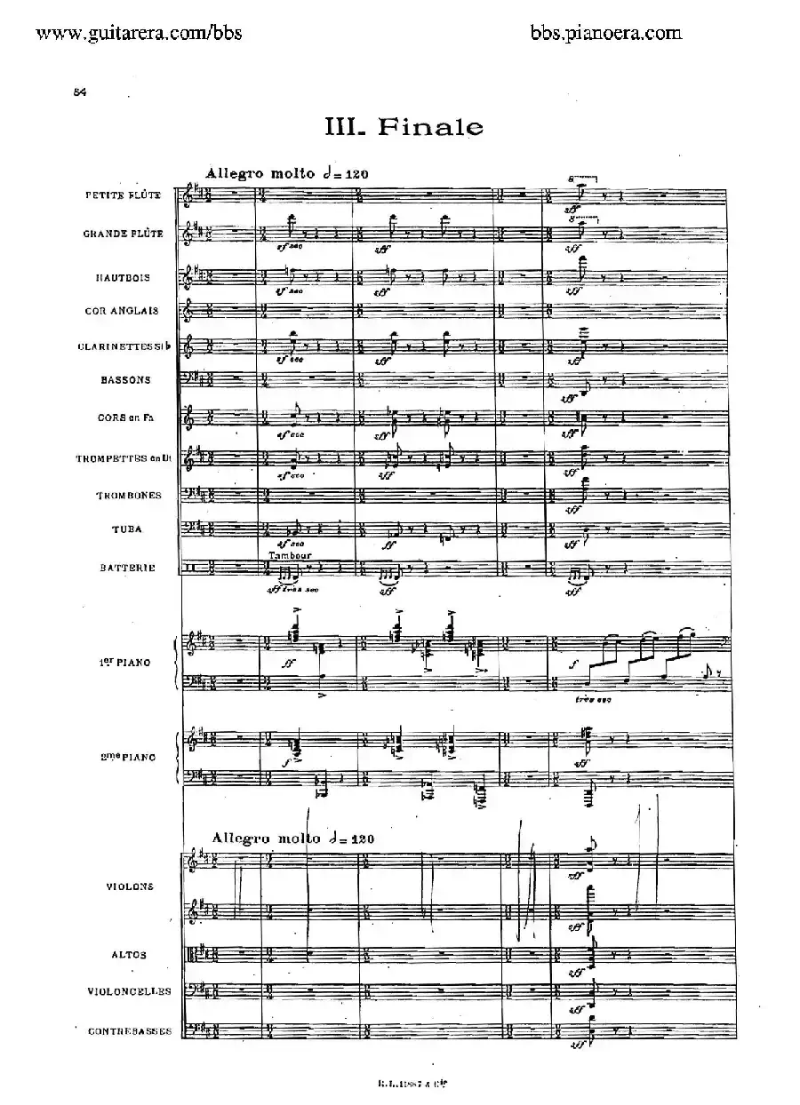 Concerto for 2 Pianos in d Minor(d小调双钢琴协奏曲·总谱)
