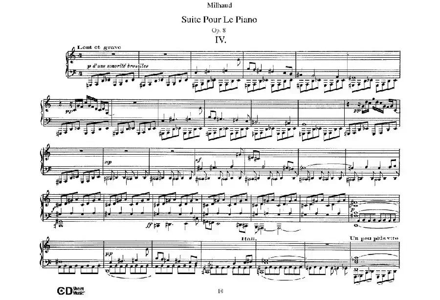 Suite Pour Le Piano Op.8(钢琴组曲·Ⅳ)