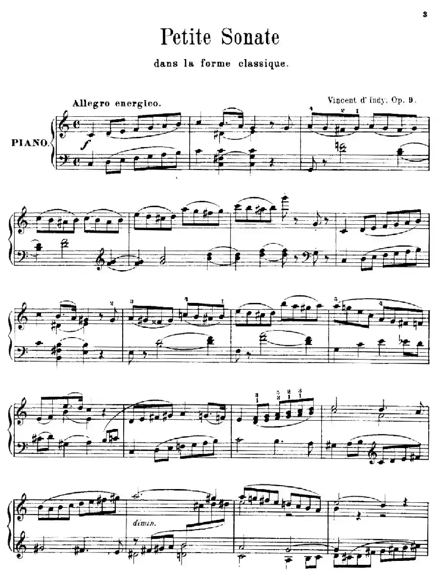 Petite Sonate Dans La Forme Classique Op.9(古典小奏鸣曲)