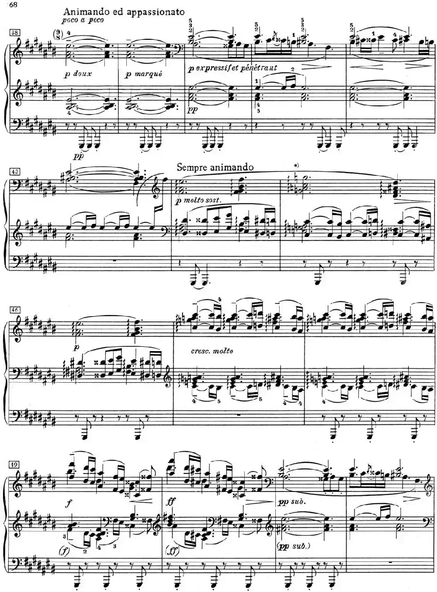 德彪西12首钢琴练习曲(10 对峙音响练习v1.0 sonorités opposées)