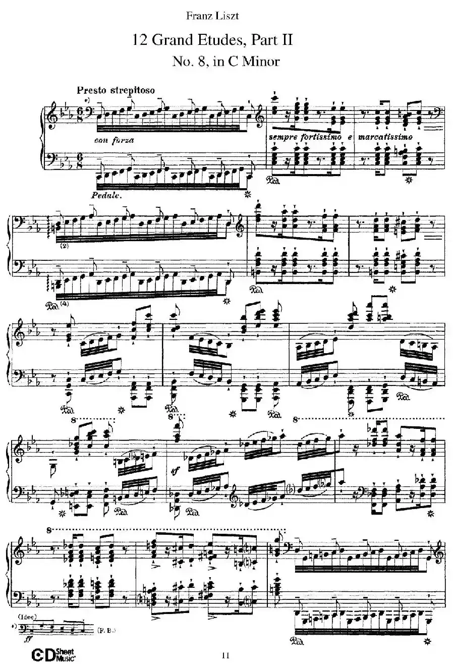 12 Grand Etudes S.137(12首华丽的练习曲·8)