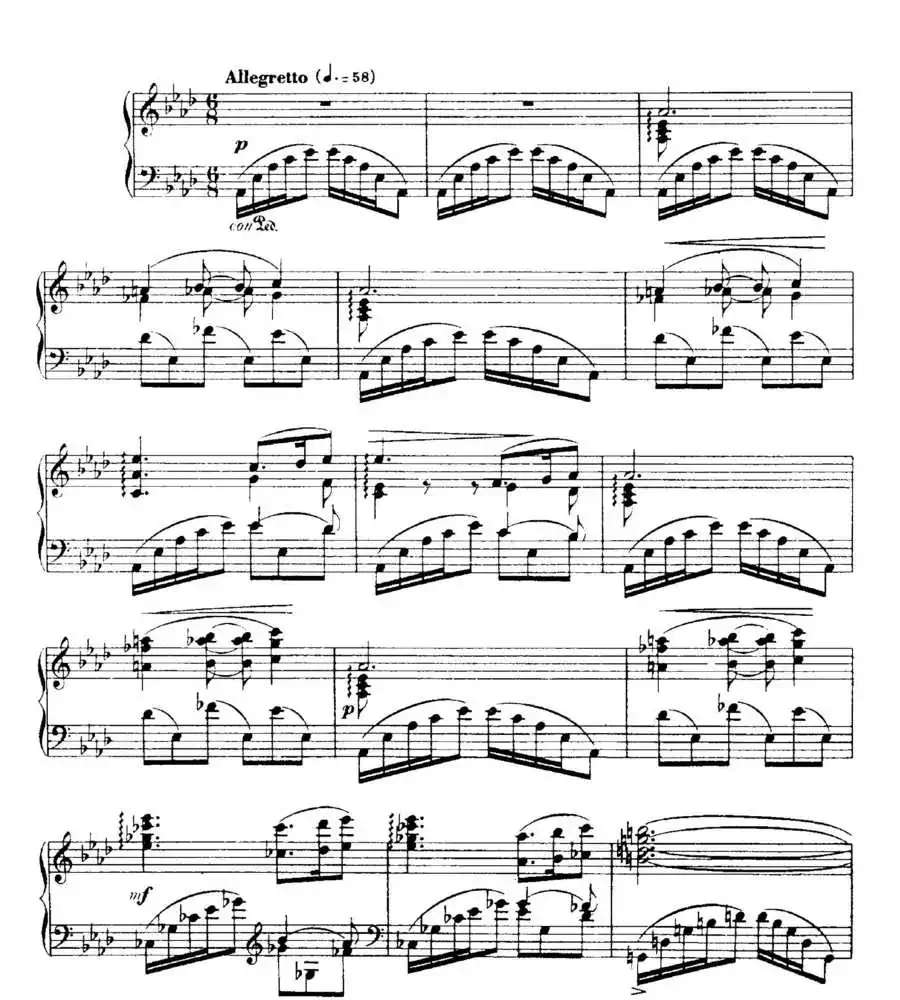 福雷13首船歌:Barcarolle No·4 in A-flat, Op·44