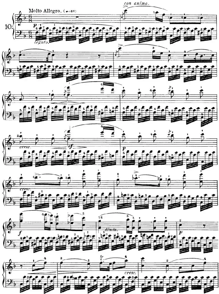 40首车尔尼Op.299钢琴快速练习曲(NO.10)