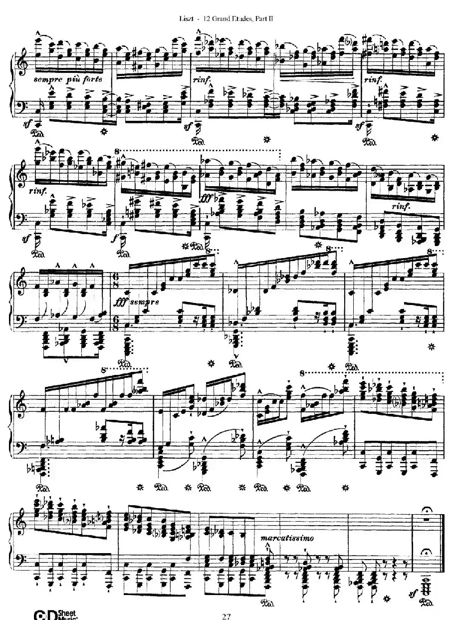 12 Grand Etudes S.137(12首华丽的练习曲·8)