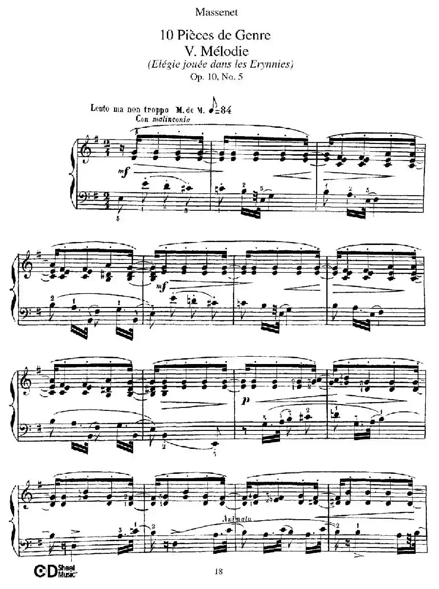 Dix Pièces de Genre Op.10(10首个性小品·Ⅴ)