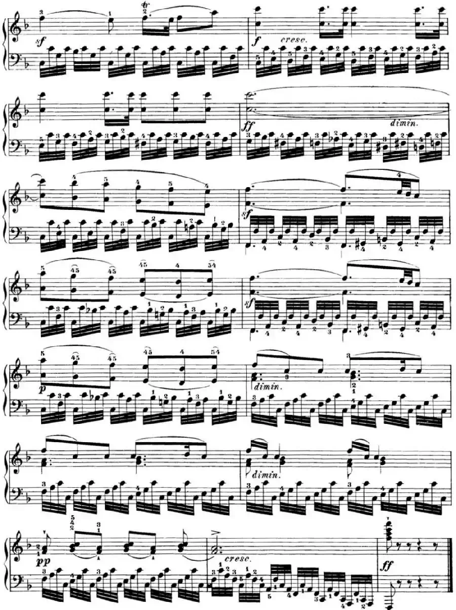 40首车尔尼Op.299钢琴快速练习曲(NO.10)